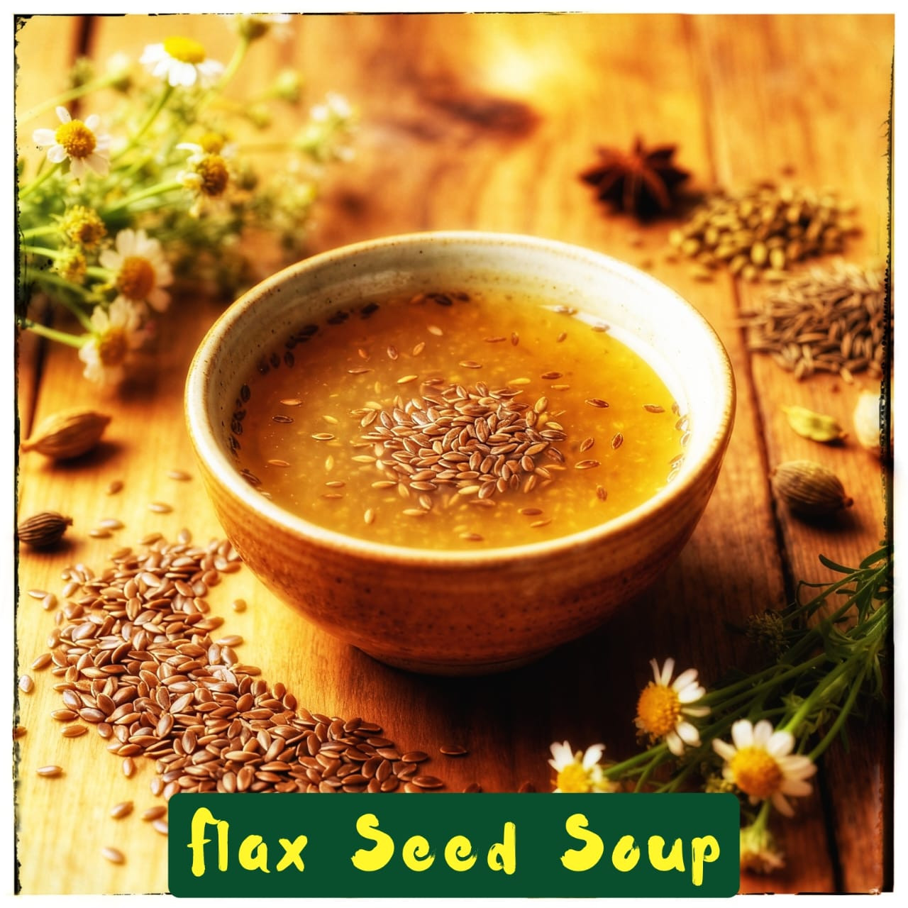 Flax Seed Soup.